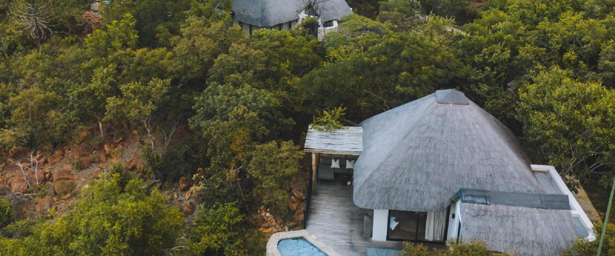 Thatched suites in the bush at Laluka Safari Lodge, South Africa